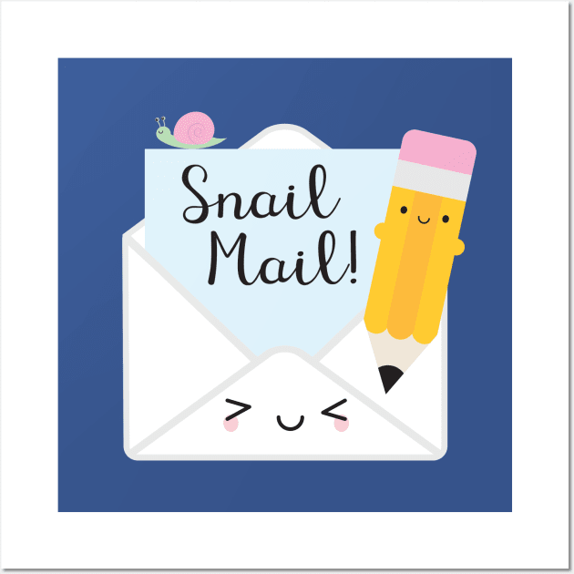 Kawaii Snail Mail Wall Art by marcelinesmith